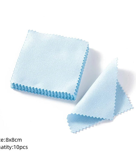 10/50Pc Silver Polish Cleaner Cloth Soft Clean Napkins Wipes for Silverware Gold Jewelry Tool Equipment Making Supplies Handmade