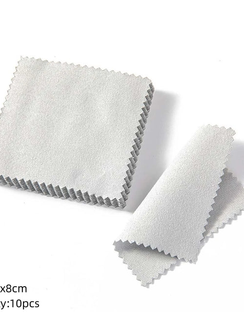 Load image into Gallery viewer, 10/50Pc Silver Polish Cleaner Cloth Soft Clean Napkins Wipes for Silverware Gold Jewelry Tool Equipment Making Supplies Handmade
