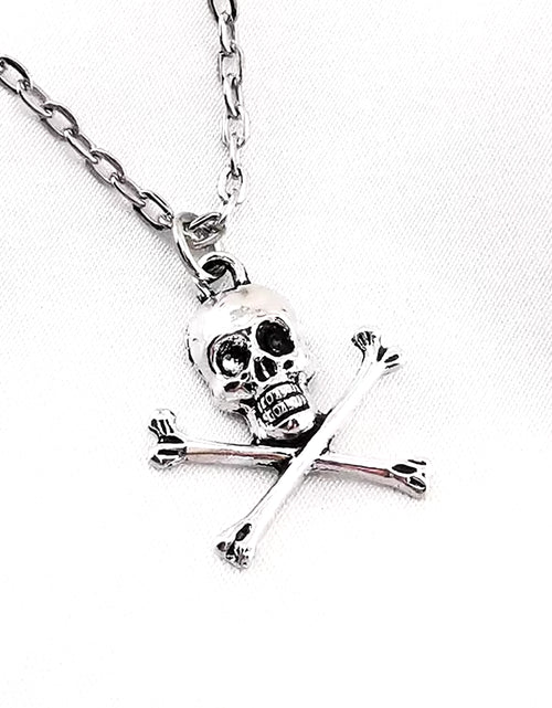 Load image into Gallery viewer, Skull Pendant Necklace for Women Men Vintage Chain Grunge Jewelry Goth Gothic Accessories Choker Y2K Aesthetic Fairy Star
