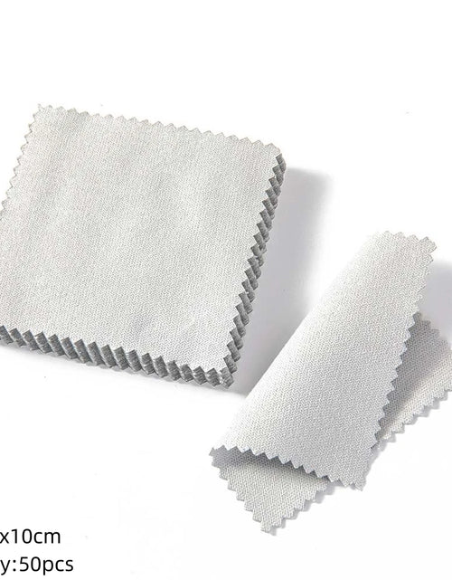 Load image into Gallery viewer, 10/50Pc Silver Polish Cleaner Cloth Soft Clean Napkins Wipes for Silverware Gold Jewelry Tool Equipment Making Supplies Handmade
